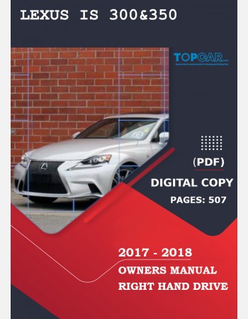 2017-2018 lexus is 300& 350 owners manual